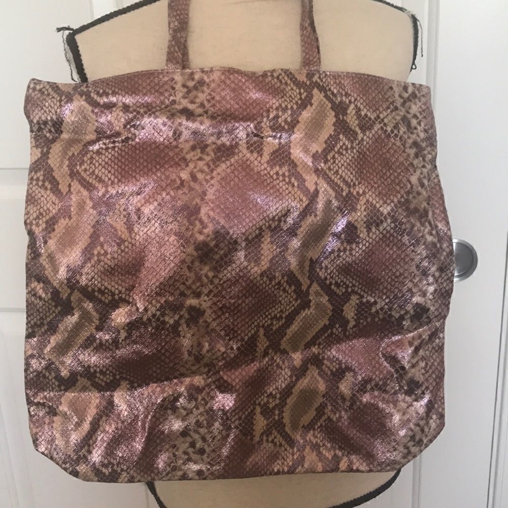 Just Cavalli tote bag  in shimmer snake print